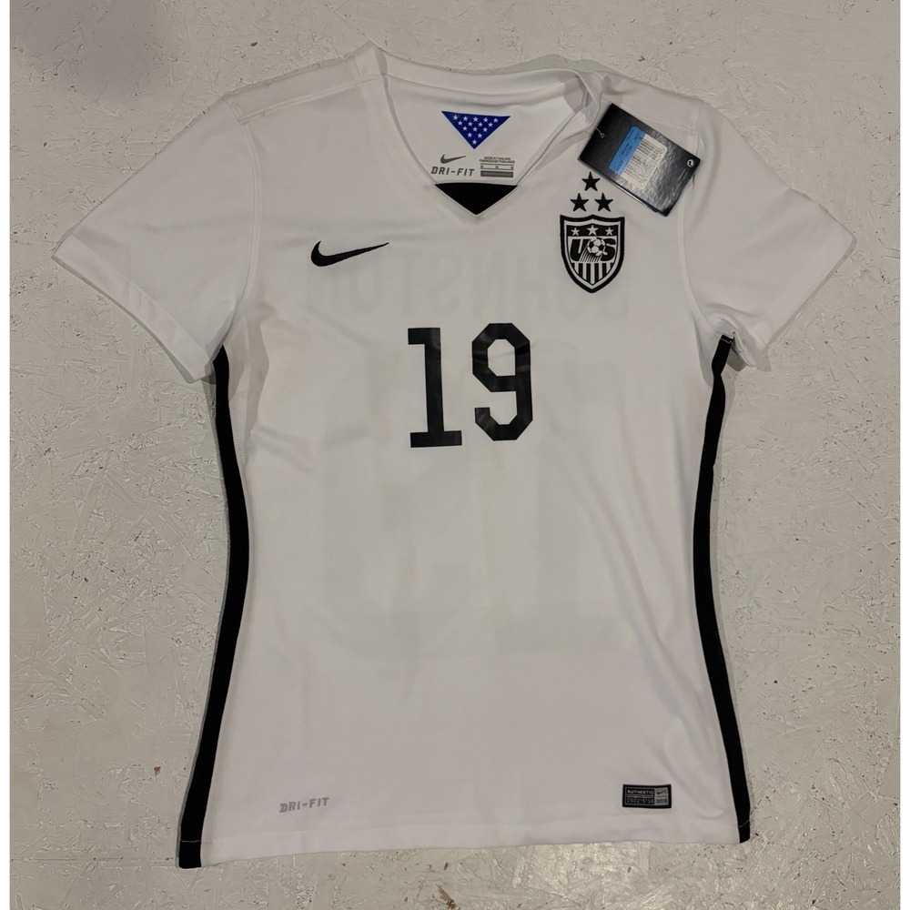Nike Dri Fit USA Womens M Home Jersey 2015 Julie Johnson Ertz White World Cup